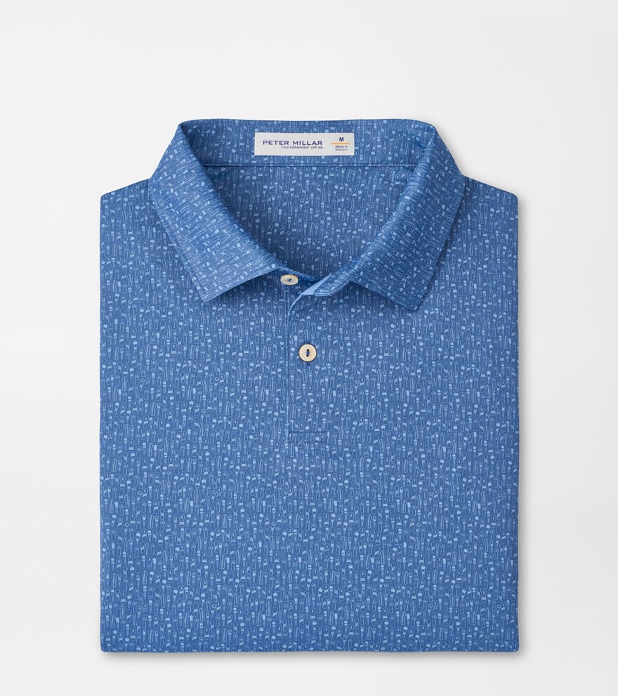 Peter Millar Featherweight Headcovers Performance Polo - Windsor Blue