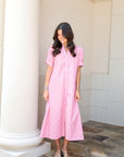 Printed Midi Dress - Blush Mix