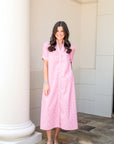 Printed Midi Dress - Blush Mix