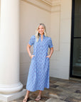 Printed Midi Dress - Sapphire Mix