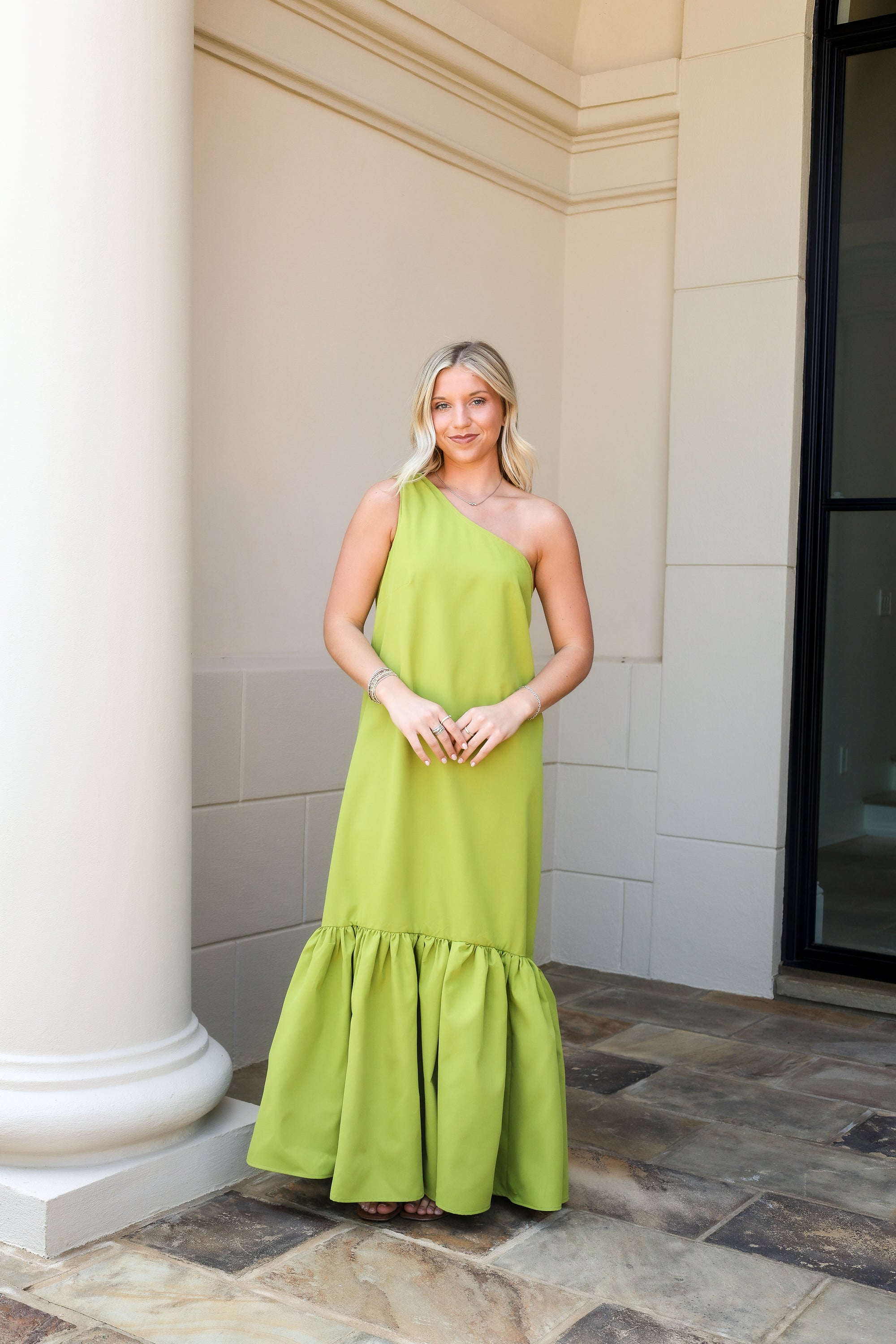 Asymmetrical One Shoulder Maxi Dress