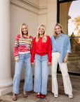 Mutli-Color Striped Sweater Cardigan