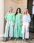 Stripe Straight-Leg Pants