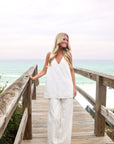 Embroidered Sleeveless Set