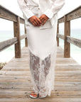 White Satin Lace Skirt
