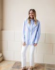 Heart Seam Striped Shirt