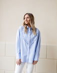 Heart Seam Striped Shirt
