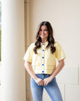 Juliette Cardigan - Yellow/Blue