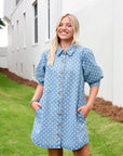 Denim Dot Dress