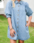 Denim Dot Dress