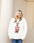 Dog Graphic Sweater - Ivory