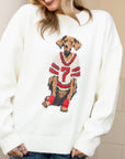Dog Graphic Sweater - Ivory