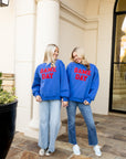 Royal Blue & Red Game Day Sweatshirt