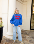 Royal Blue & Red Game Day Sweatshirt