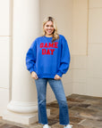Royal Blue & Red Game Day Sweatshirt