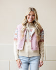 Soft Pink Suede Vest