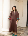 Scallop Edge Midi Dress