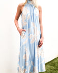 Floral Satin Midi Dress