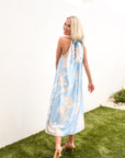 Floral Satin Midi Dress