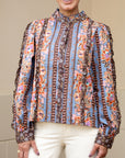 Dusty Blue Floral Top