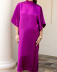 Flowy Satin Midi Dress