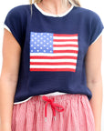 American Flag Sweater - Navy