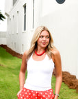 Scoop Neck Tank - White