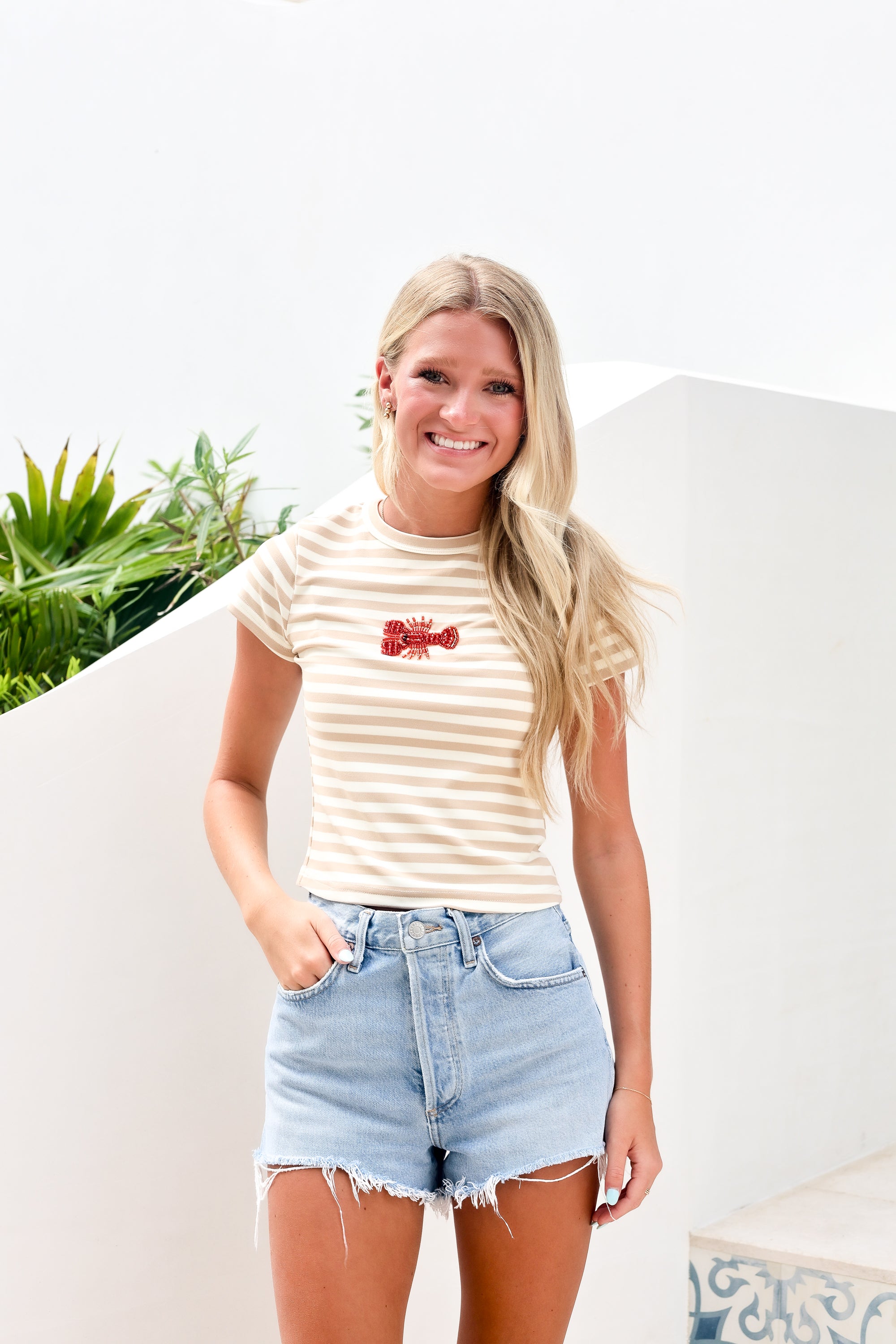 Lobster Beaded Tee