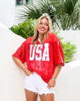 Red Lace "USA" Jersey