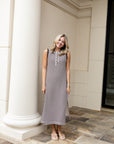Stripe Henley Tank Midi Dress
