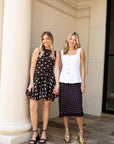 Polka Dot Midi Skirt
