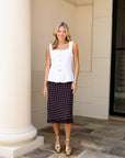 Polka Dot Midi Skirt