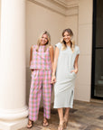 Mineral Wash Midi Dress - Sage Green
