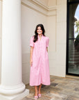 Printed Midi Dress - Blush Mix