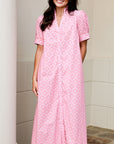 Printed Midi Dress - Blush Mix