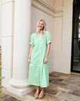 Printed Midi Dress - Grass Mix