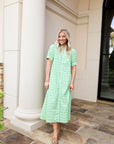 Printed Midi Dress - Grass Mix