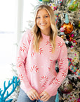 Candy Cane Sweater - Pink