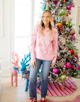 Candy Cane Sweater - Pink