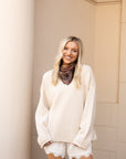 Mock Neck Pullover Sweater - Oatmilk