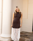 Maya Midi Dress - Dark Brown
