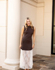 Maya Midi Dress - Dark Brown