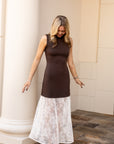 Maya Midi Dress - Dark Brown