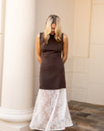 Maya Midi Dress - Dark Brown