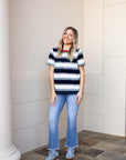 Multi Striped T-Shirt - Navy