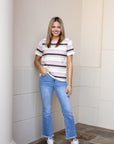 Multi Striped T-Shirt - Pink