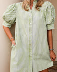 Sage Stripe Dress