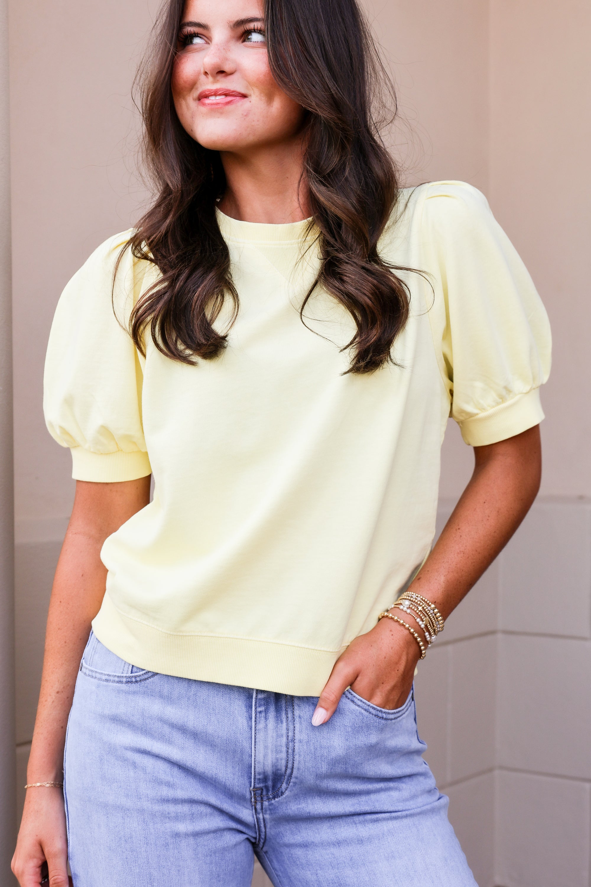 Taya Top - Pale Yellow