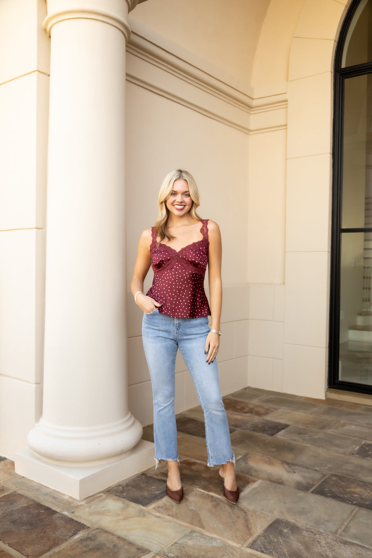 High Rise Crop Flare Jeans