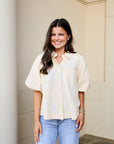 Mustard Striped Top